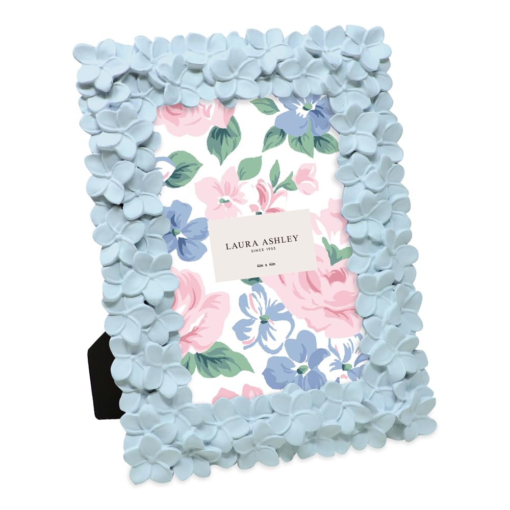 Amazon.com - Laura Ashley 4x6 Powder Blue Flower Textured Hand